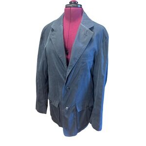 Travelsmith Long Navy Blue Blazer Jacket Men's Size L